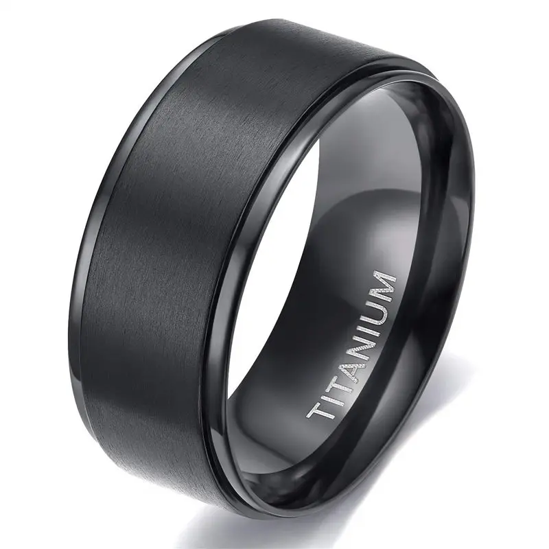 10mm Tigrade черный Титан кольцо для Для мужчин свадебные Обручение ювелирные изделия группа 4/6/8/10 мм холодный темно классический мужской кольцо женский Размер 4-15 - Цвет основного камня: 10mm