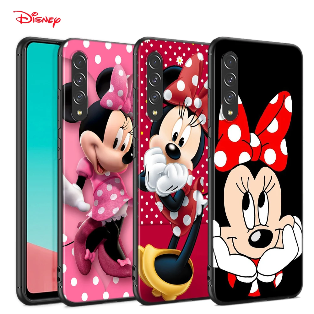 Мягкий ТПУ чехол для телефона с красной Минни Маус Samsung Galaxy A90 A80 A70 A70S A60 A50 A40 A30 A30S