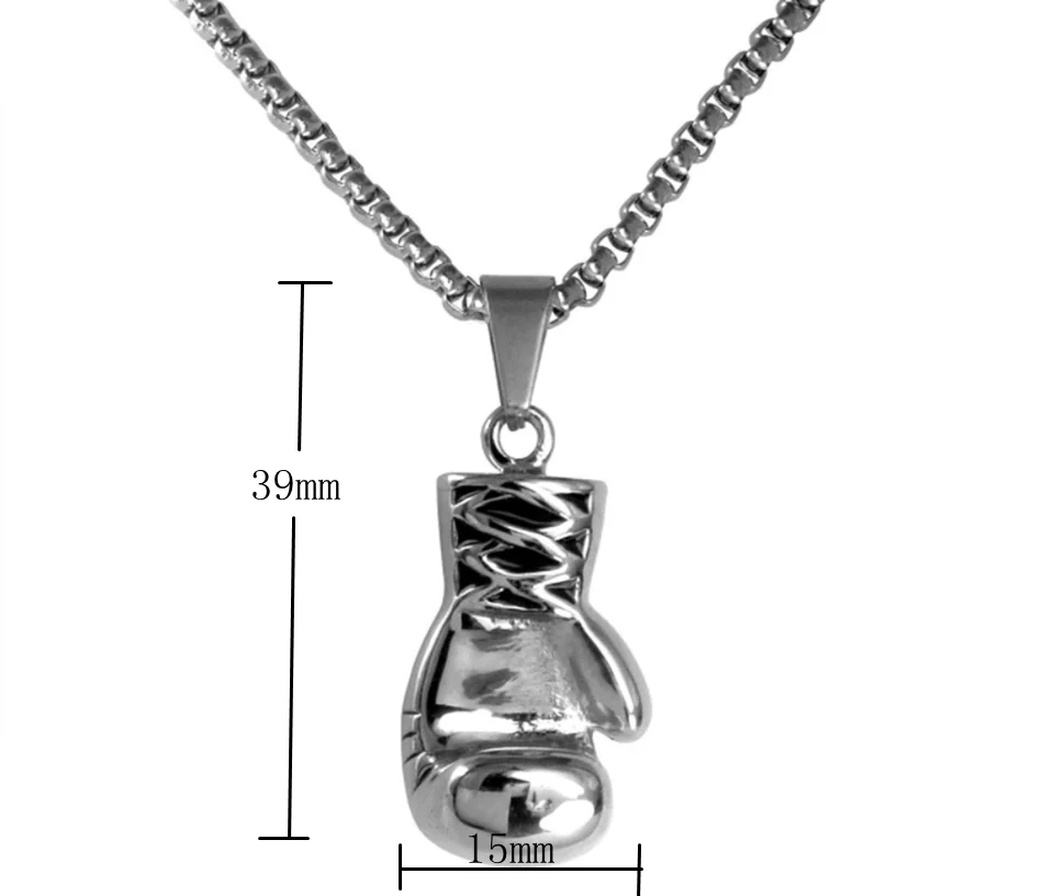 boxing glove huge knuckles mens necklaces pendants for men pendant boxing glove jewelry neck chain for men stainless steel chain