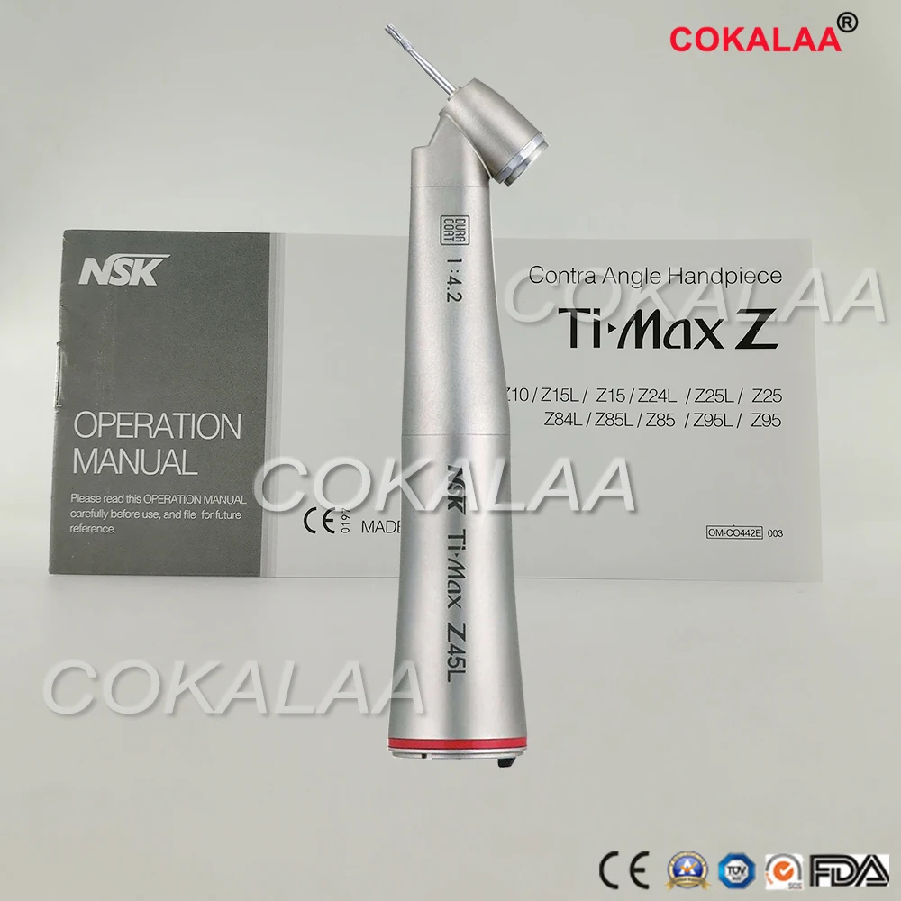 NSK локоть Ti-Max Z45L-Red-1: 4,2-168,000 об/мин-45 градусов наконечник