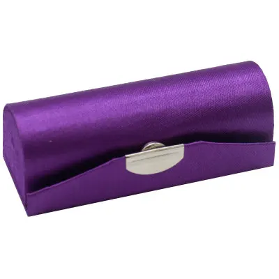 Purple Горячая покупка Модный чехол для губной помады ретро вышитый цветочный дизайн с зеркалом Ювелирная упаковка коробка с застежкой косметички - Цвет: Purple