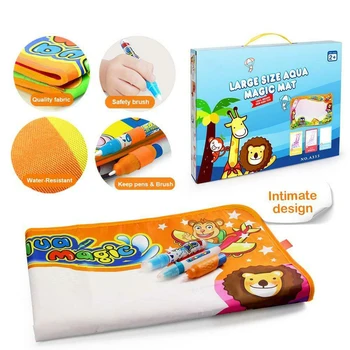 

Gift Water Drawing Mat Mess Free Educational Tool Rectangle Kids Toys Children Reusable Writing Coloring Toddlers Magic Doodle