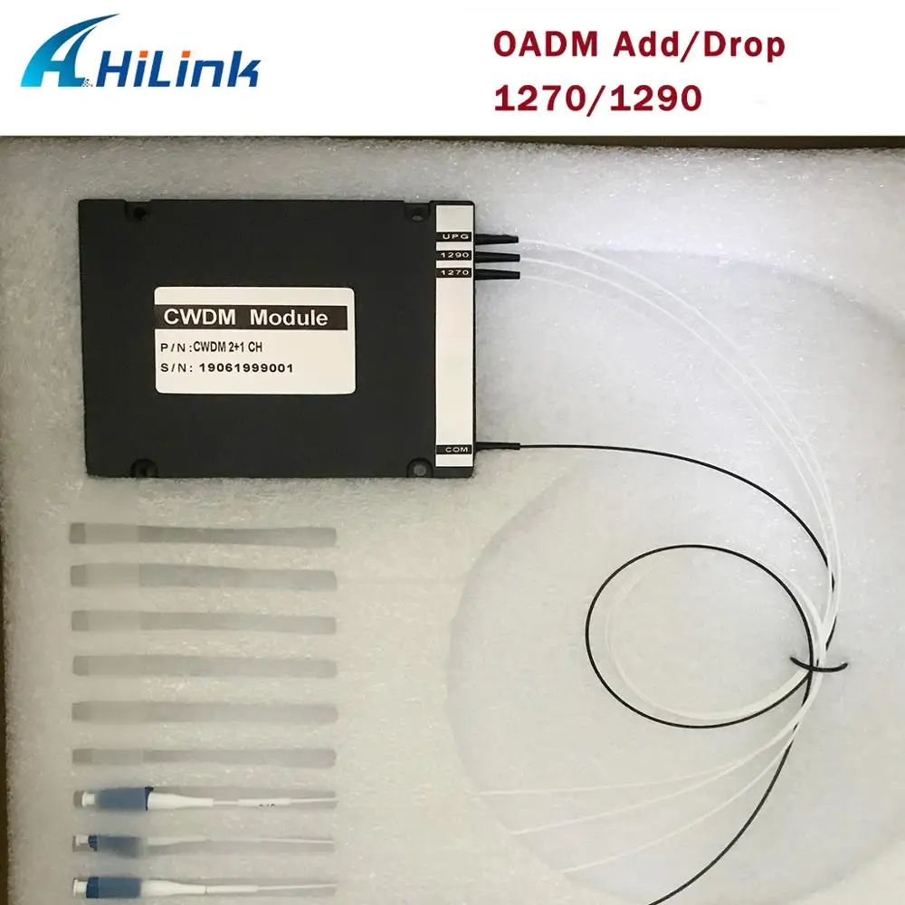 ABS коробка 2 + 1CH Экспресс порт CWDM OADM Mux одиночное волокно 1270 1610nm LC/UPC 20nm