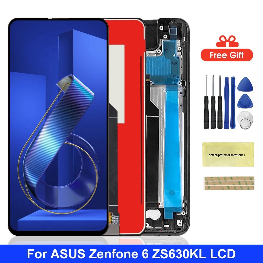 ЖК-дисплей 6 4 ''для ASUS Zenfone ZS630KL сенсорный экран дигитайзер датчик в сборе