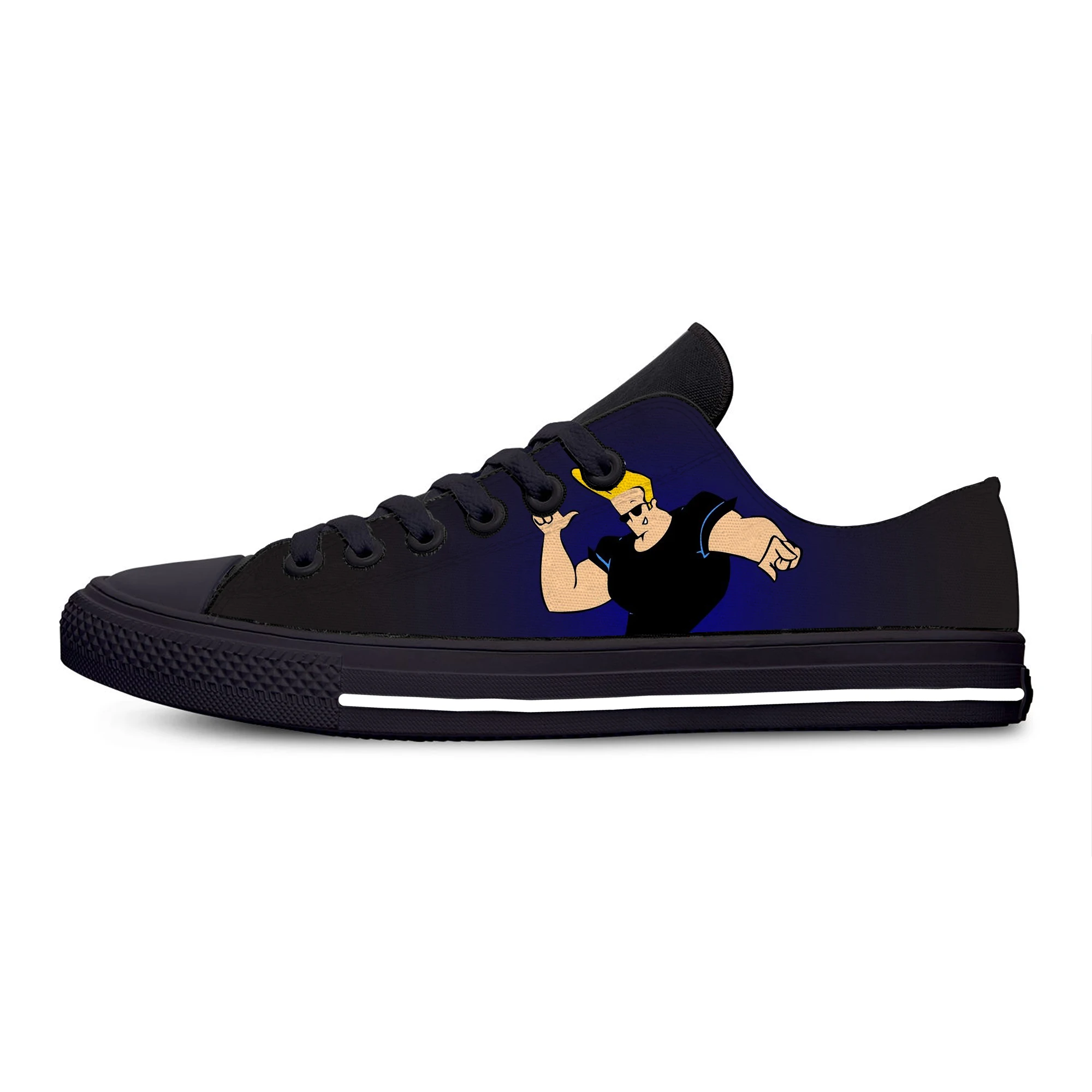 Johnny Bravo1 Johnny Bravo бицепс обувь для фитнеса красный если Бодибилдинг Одежда высшего качества с мультяшным принтом легкий дышащий материал Мужская парусиновая обувь - Цвет: Johnny Bravo1