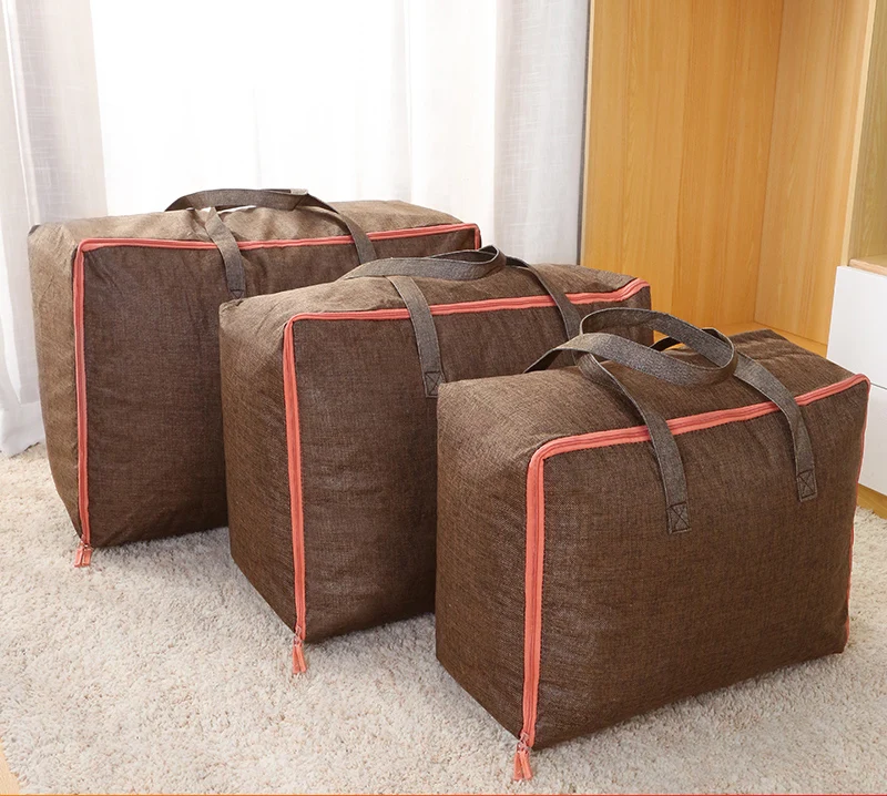 1pcs Big Storage Bag for Large-capacity Quilt Clothes Portable Moving Woven  Bags Canvas Sacks Travel Luggage Bags