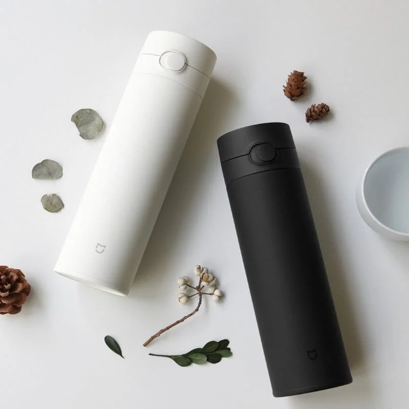 Термос Xiaomi Mijia 2 чашки Вакуумная чашка из нержавеющей стали 480 мл портативная чашка для воды с холодным замком эластичная сменная бутылка