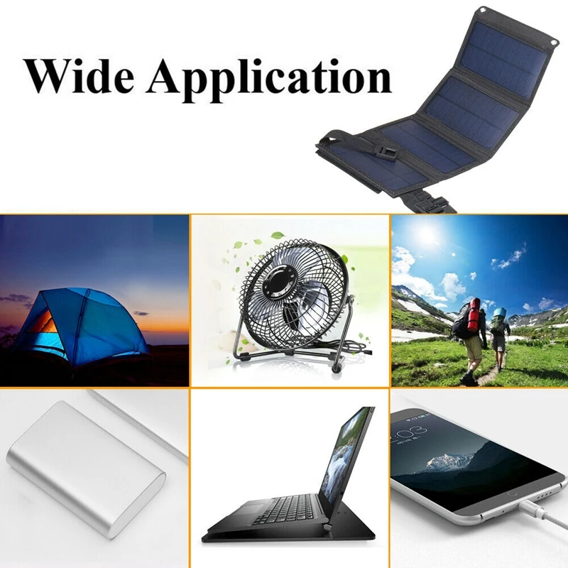 BEST10W Usb солнечная панель складной внешний аккумулятор для кемпинга и пеших прогулок зарядное устройство