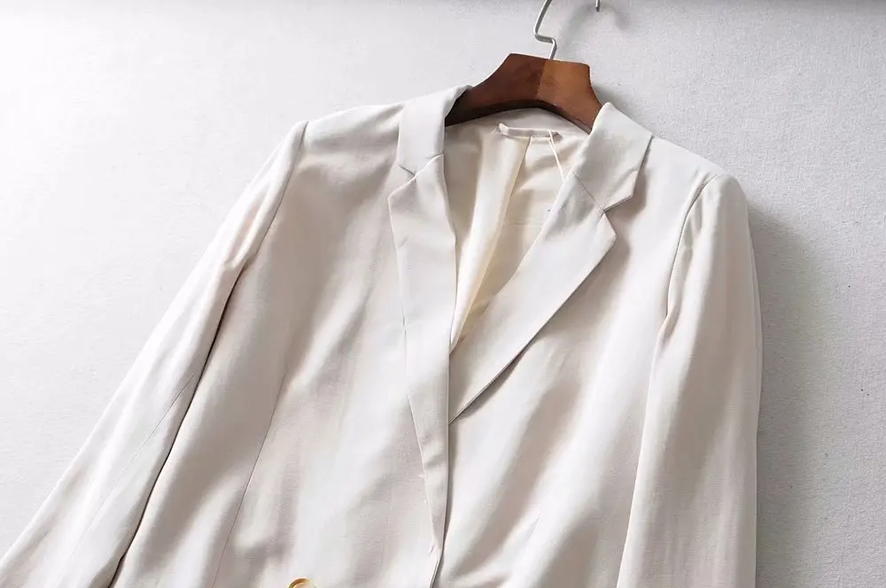 

Ik32 2019 Spring And Summer New Style Women's Commuting Elegant Versatile Thin Loose-Fit Double Breasted Small Suit Coat