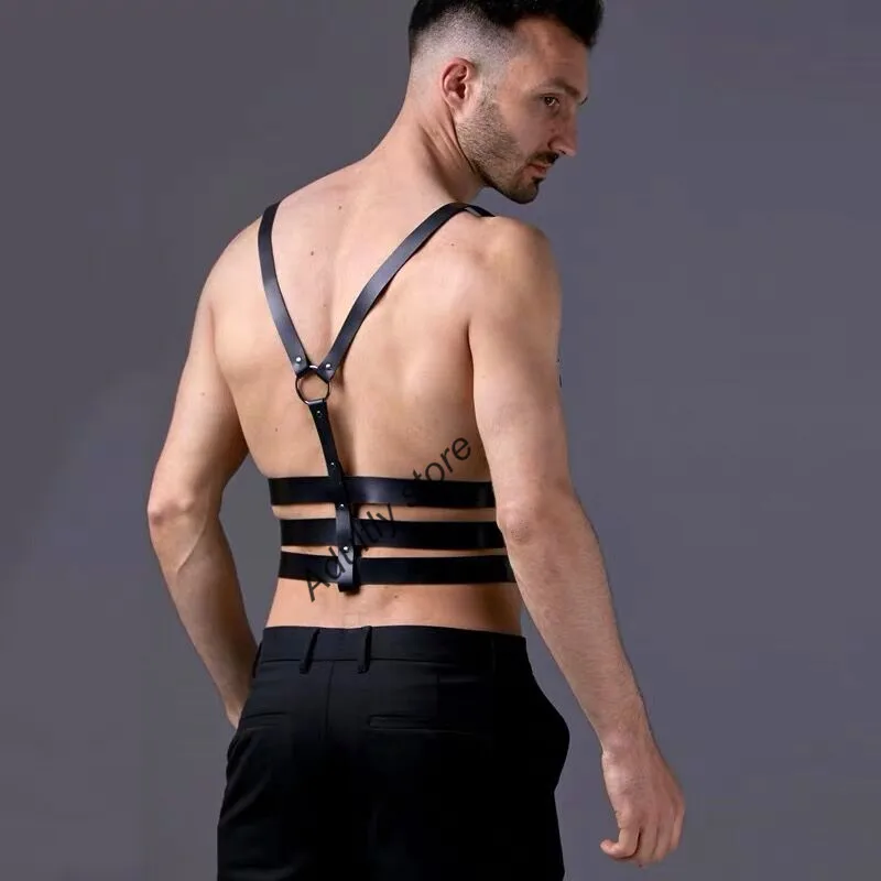 Wholesale SacKnove 19116 Cool Shoulder Chest Bdsm Bondage Suit Strap Men  Adult Sexy Leather Costumes Male Gays Fetish Body Harness Set From  m.