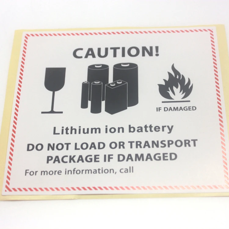 

400Pcs/ Lot 5.5*9cm Self Adhesive Seal Lithium Ion Battery Caution Sticker Warning Labels Sensitive Device Reminder