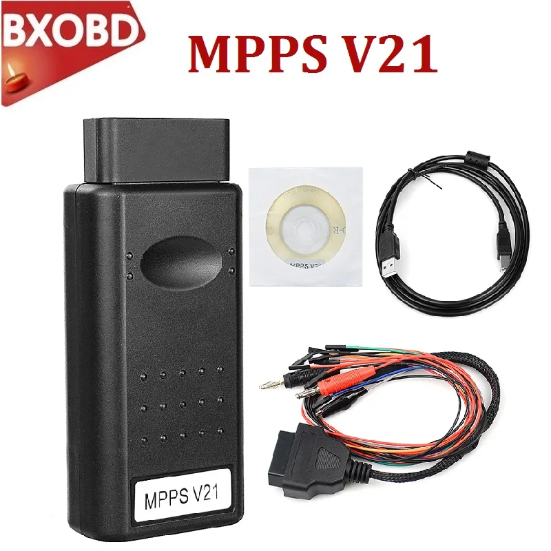 MPPS V21 MAIN + TRICORE MULTIBOOT с разрывным тросом автомобильный инструмент кабель V18 ECU