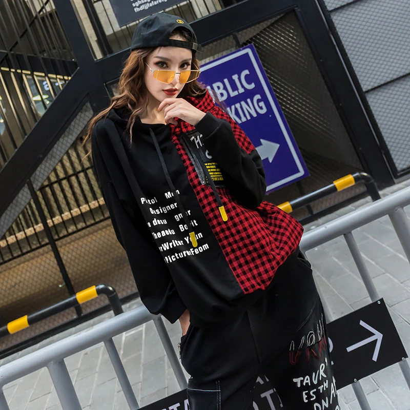 Max LuLu 2019 Autumn European Fashion Style Ladies Punk Clothes Women Plaid Hooded Hoodies Vintage