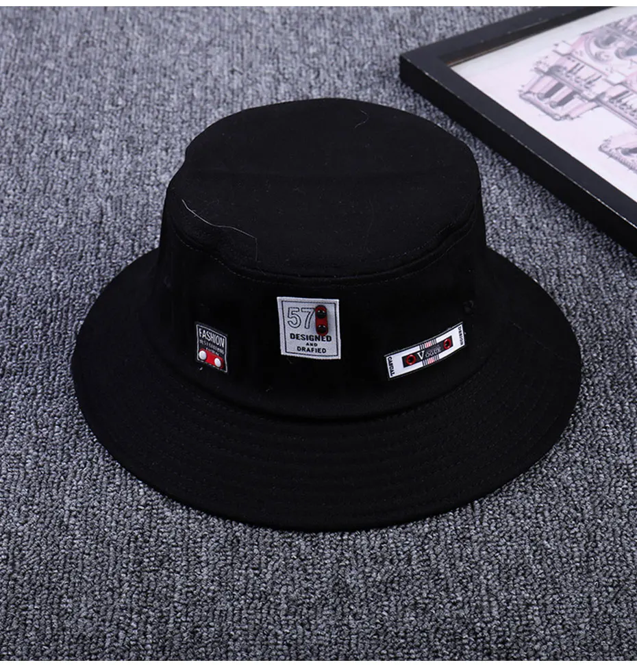 Panama Bucket Hat Men Women Summer Bucket Cap Personality pattern Hat Outdoor Beach sun Hat Hip Hop Gorros Fishing Fisherman Hat