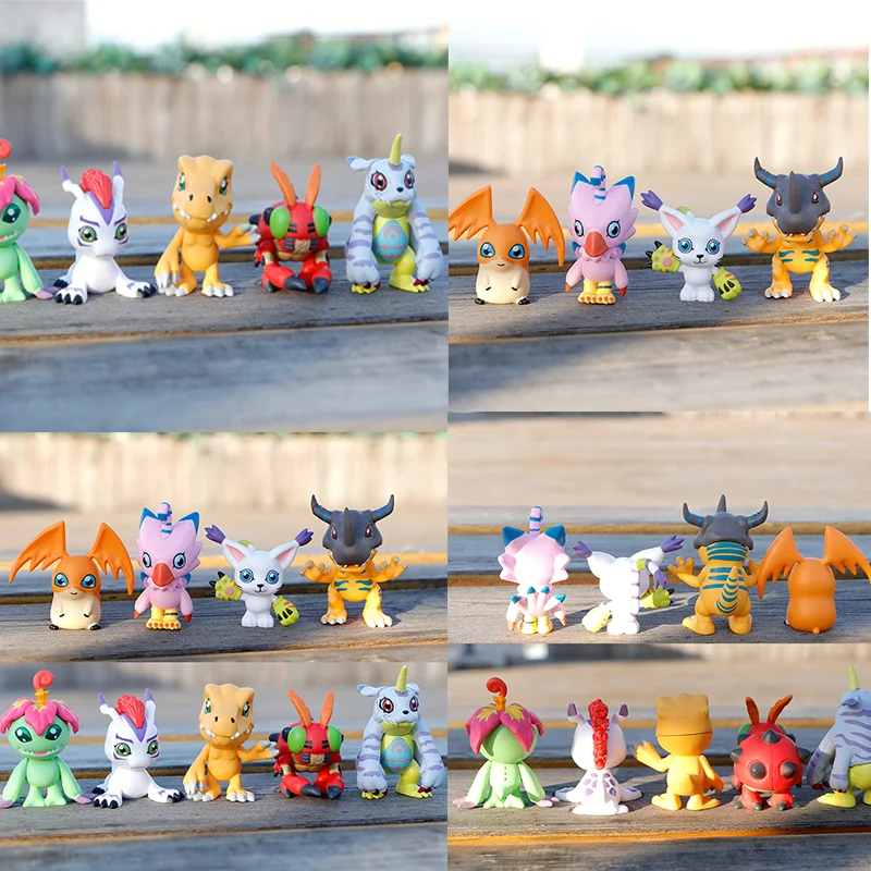 9pcs/set Digimon Action Figure Toys Japan Anime Digital Monster Adventure Agumon Gabumon Palmon Patamon Tailmon Mini Figures Toy | Игрушки и