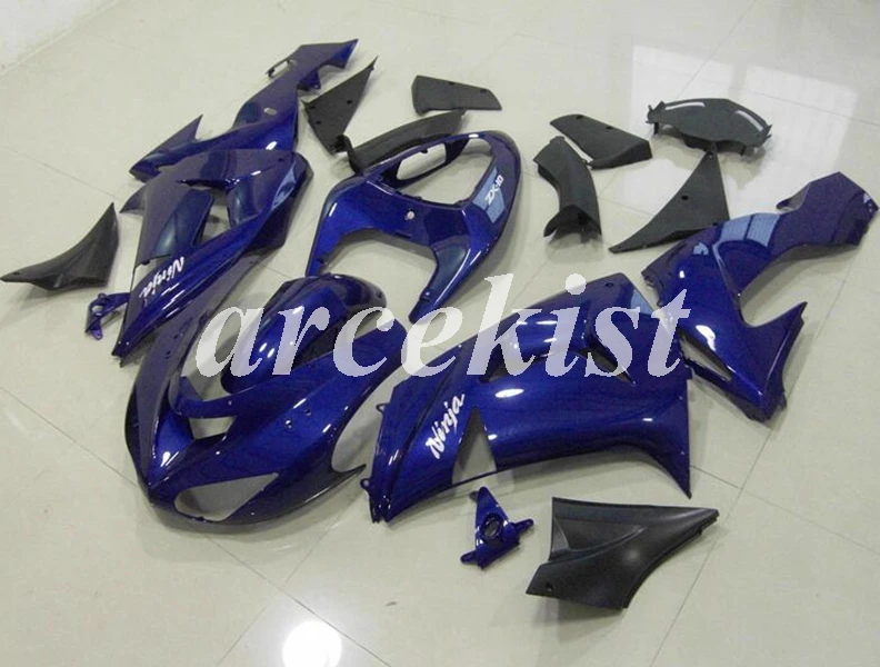 

4 Gifts New ABS Motorcycle Full Fairings kit Fit For Kawasaki Ninja ZX-10R ZX10R 2006 2007 06 07 Custom Blue