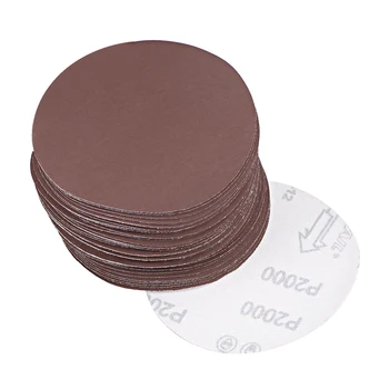 

uxcell 5-Inch Sanding Disc 2000 Grits Aluminum Oxide Flocking Back Sandpapers to Non-metal Wood Rubber Leather etc. 50Pcs