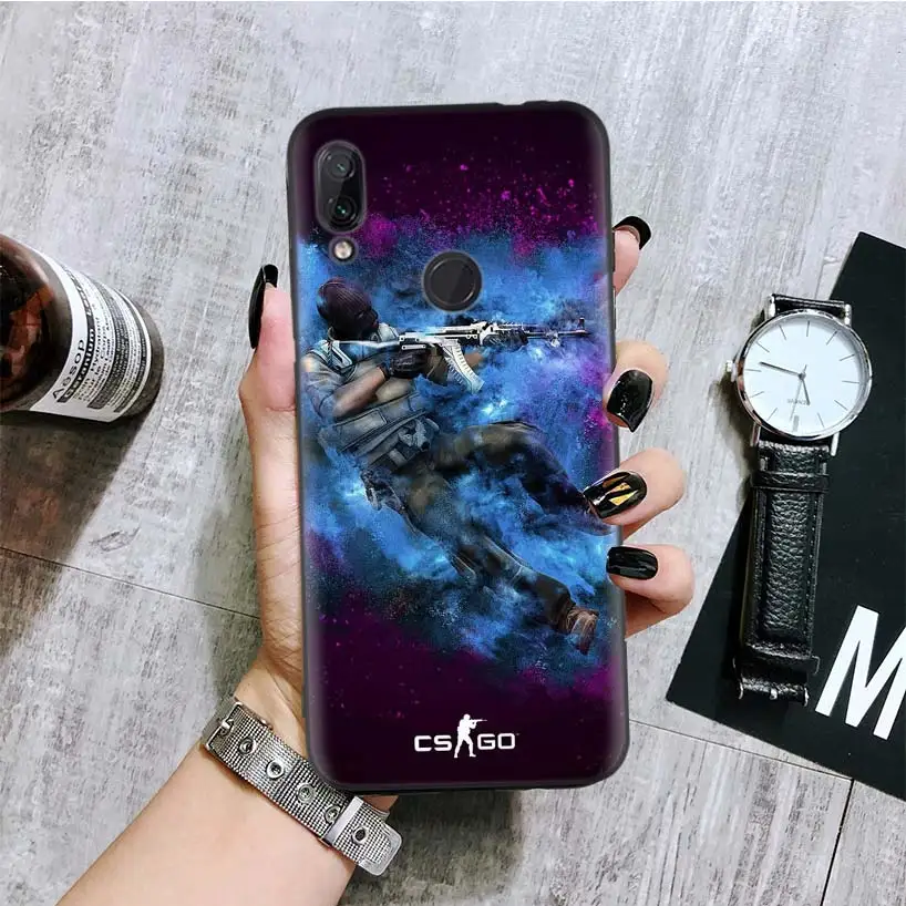 Черный чехол для телефона Counter Strike CS GO и PUBG для Xiao mi Red mi Note 8 7 7S 7A 6 S2 GO K20 Pro 6A mi 6X 5X A1 CC 9 8 Coque