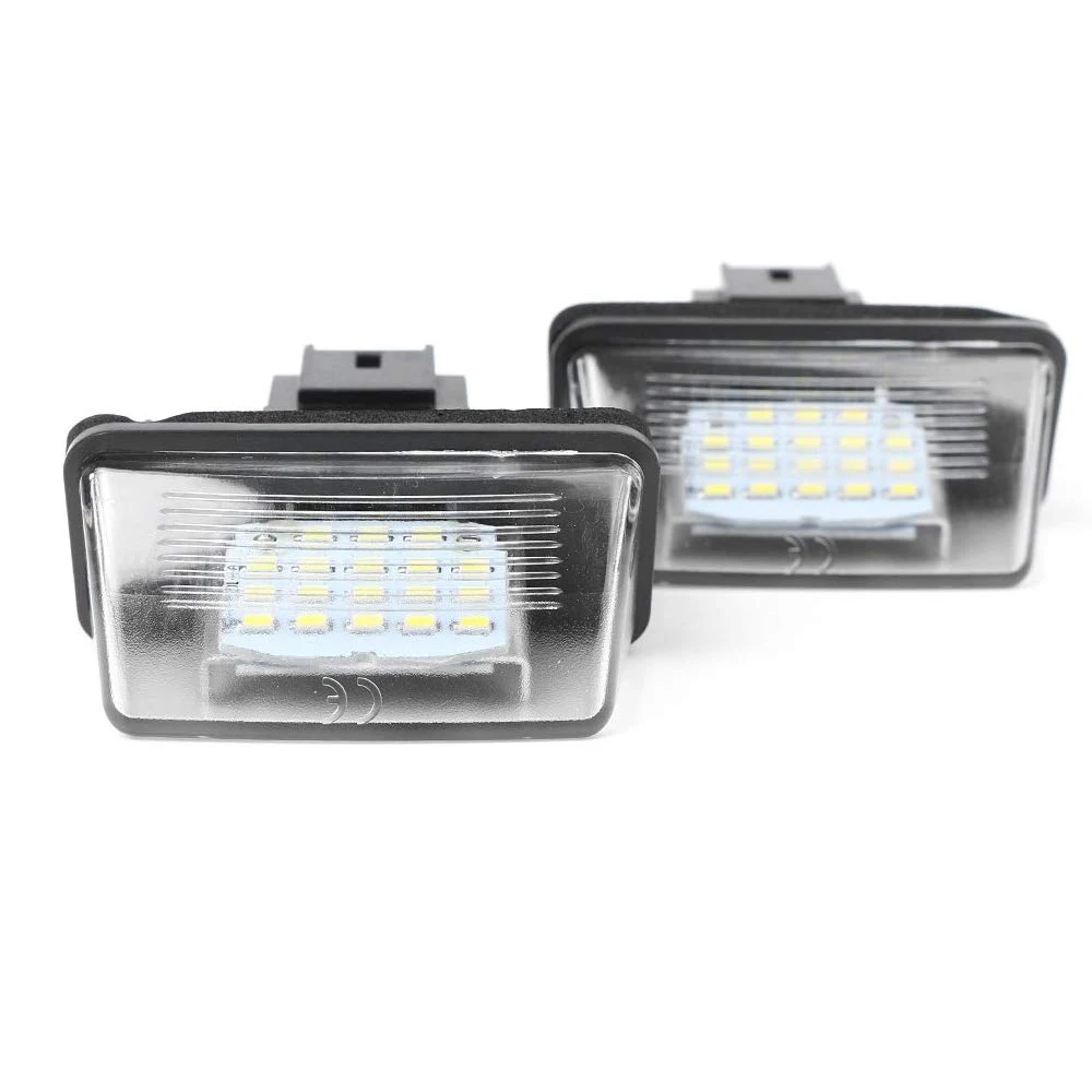 2 шт. светодиодный Подсветка регистрационного номера 18SMD 3528 светодиодный супер яркий для PEUGEOT 206 207 306 307 406 407 для CITROEN C3 C4 C5