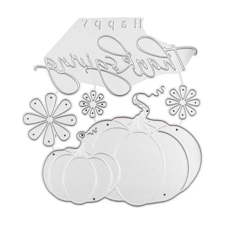 

Thanksgiving Cutting Dies Stencil DIY Scrapbooking Album Stamp Paper Card Emboss