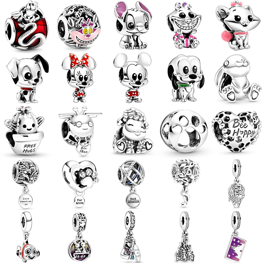 

NEW 2020 100% 925 Sterling Silver Spring Collection Mulan Mushu Parks Dangle Charm Fit Diy Women Original Bracelet Jewelry Gift
