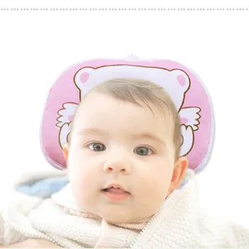 

Cute Bear Infant Pillows Anti-off Head Shaping Pillow Soft Comfortable Toddler Baby Headrest Pad Kids Bedding Room Decoration