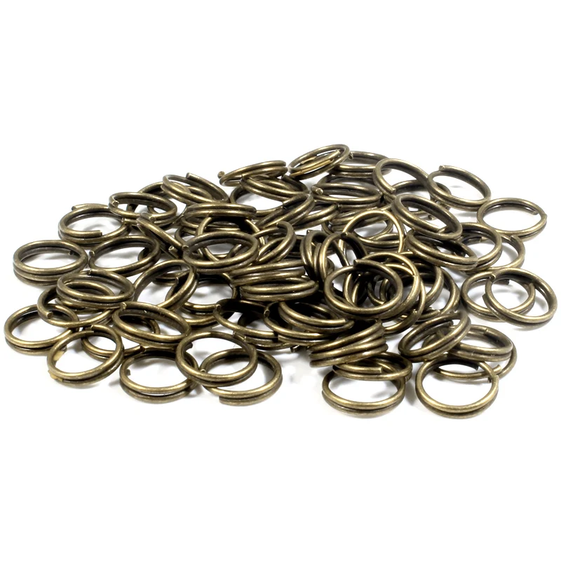 500 шт 4/5/6/8/10 мм Металлические Ювелирные комплектующие открытым двойные петли соединительные кольца и Разделение кольцо для