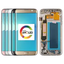 100%  Super AMOLED LCD Replacement For Samsung S7 Edge G935F G935A G9350 LCD Digitizer Touch Screen With Frame Screen