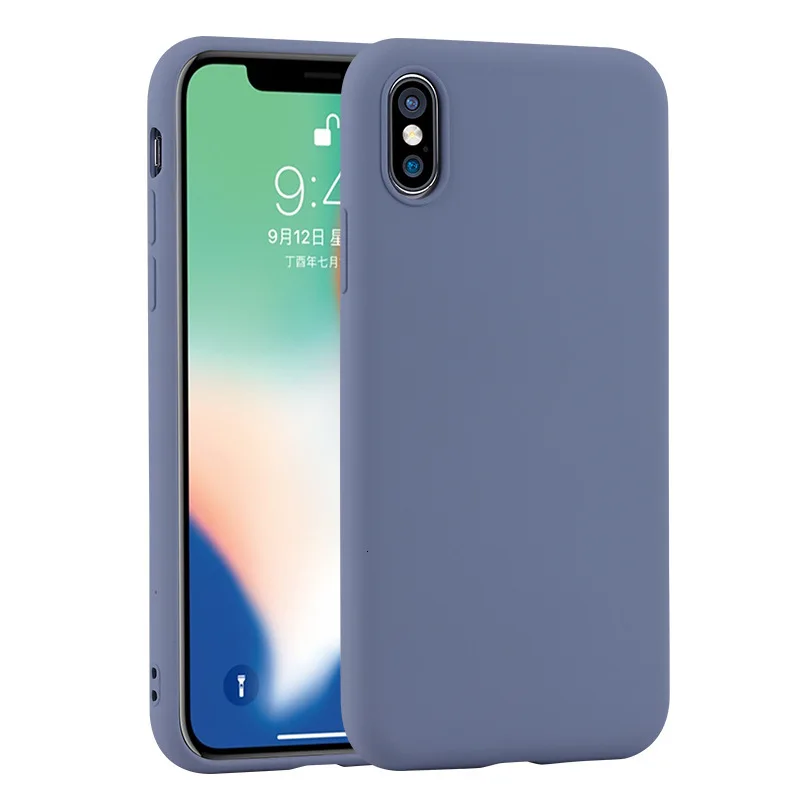 

Solid Color Washable Phone Case For IPhone 11 Pro XI X MAX XR 7 8 Plus 6 Soft Silicone Cover