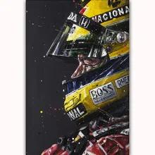 MQ1444 Ayrton Senna формула Спорт Супер Звезда гоночный автомобиль живопись Горячее предложение художественный плакат Топ Шелковый светильник холст домашний декор настенная печать