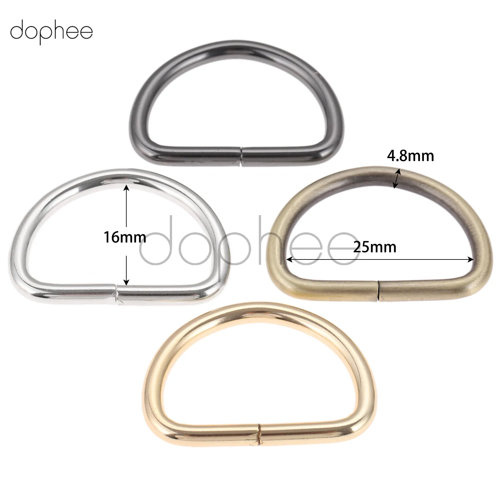 Dophee 10 шт. d образных колец 20 мм 25 38 лямки сумки аксессуары для одежды продажа в