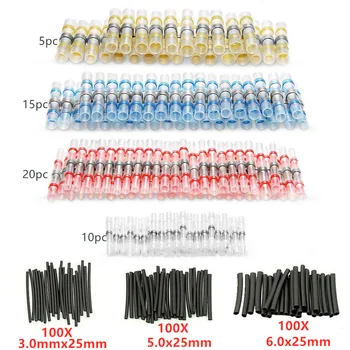 

350PCS Heat Shrink Wire Connectors Solder Sleeves Waterproof Fast Butt Terminals Heat Shrink Tube Electrical Electrican