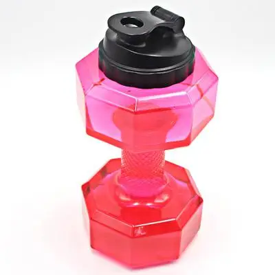 Pink HiMISS 2.5L гантели в форме большой емкости для спортзала Спортивная бутылка для воды Открытый Фитнес Кемпинг Велоспорт чайник бутылки для воды - Цвет: Pink