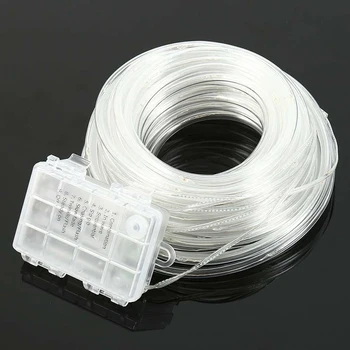 

12m LED Strip 120LED Light String Copper Rope Lights 8 Mode with Remote Control for Outdoor Christmas Wedding Party Decoration