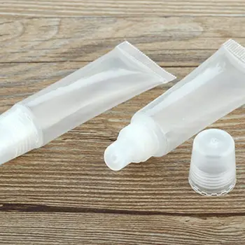 

10Pcs/Set Refillable Plastic Lip Gloss Balm DIY Clear Squeeze Soft Tubes Bottle Empty Container