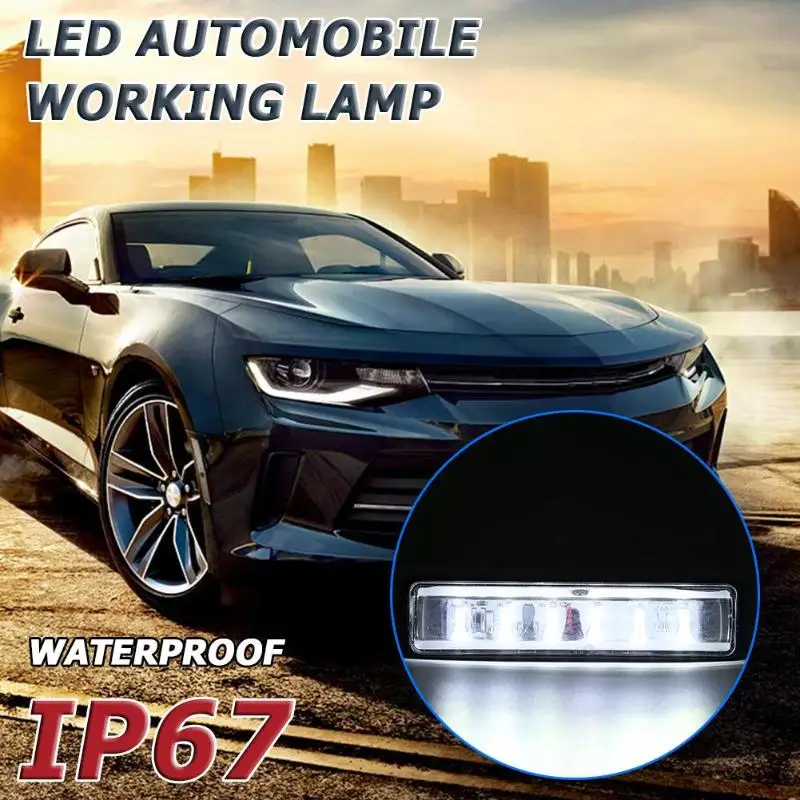 Универсальная 6LED Рабочая лампа 18 Вт 1260LM 6500K 6D объектив водонепроницаемый автомобильный Грузовик противотуманный прожектор IP67 Водонепроницаемый пылезащитный ударопрочный белый