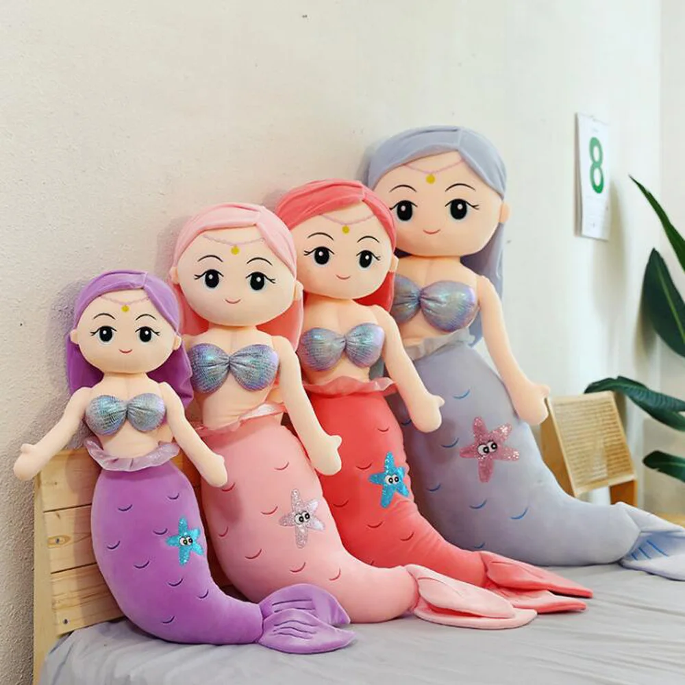 

Cute Mermaid Fish Doll Children Plush Stuffed Toy For Girl Birthday Gift