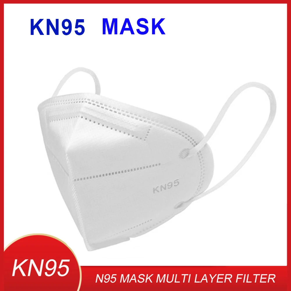KN95 masques Anti-buée Anti-poussière et respirant 95% masques de
bouche de Filtration 3 couches bouche moufle couverture livraison rapide
