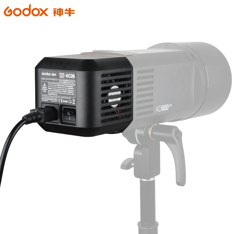 Godox AC 26 Мощность блок источника адаптер с кабелем для AD600B AD600BM AD600M AD600|Аксессуары