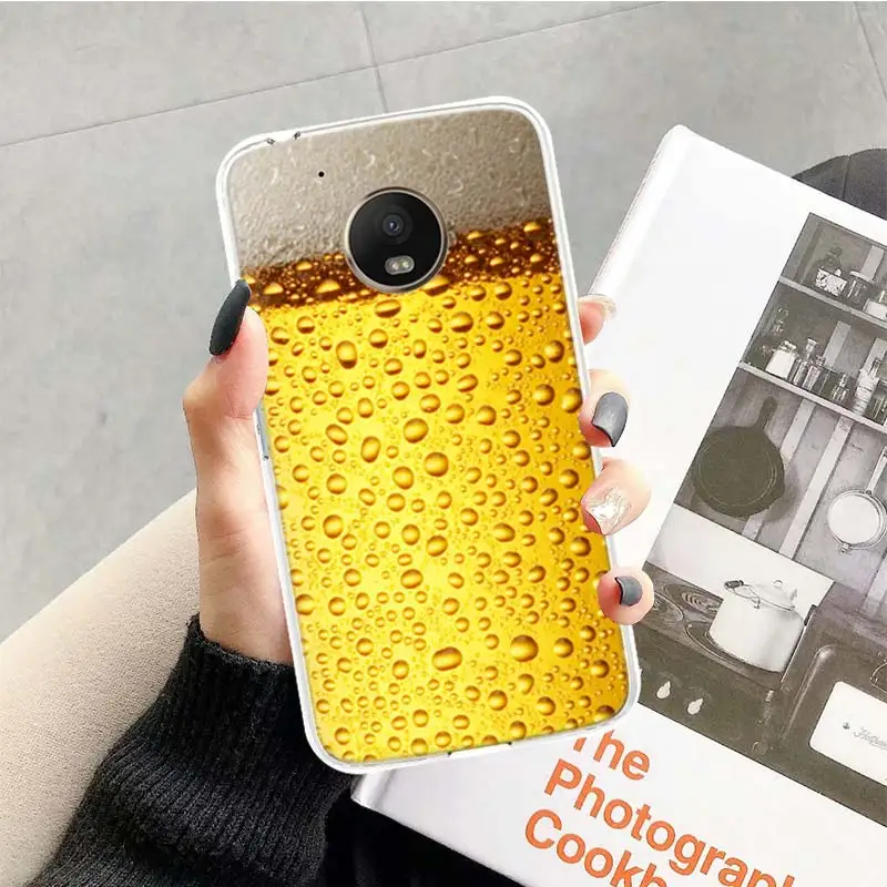 В ледяной пивной чехол для Motorola Moto G7 G6 G5S G5 E4 плюс G4 E5 играть X4 Мощность TPU с рисунком индивидуальная крышка телефона - Цвет: TR178-5