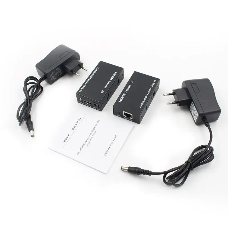 

HDMI LAN Extender Repeater Over Single Cat5E/6 RJ45-EU Plug