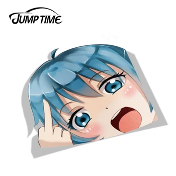 

Jump Time 13cm x 12.8cm For Love Live - BIG HEAD Anime Kawii Decal Funny Car Stickers Vinyl Laptop Decor Car Window Bumper