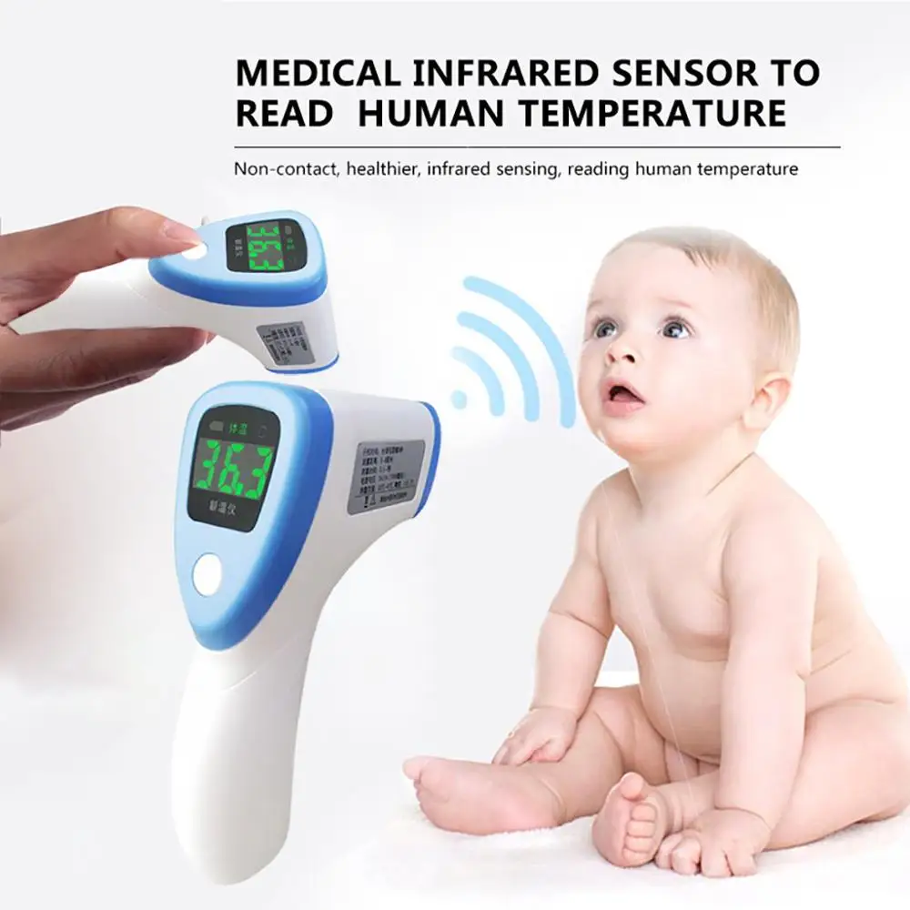 

Baby Non-contact LCD Digital Body/Surface Temperature Handheld Infrared Thermometer IR LCD Kids Forehead Ear Mom Baby Care Fever