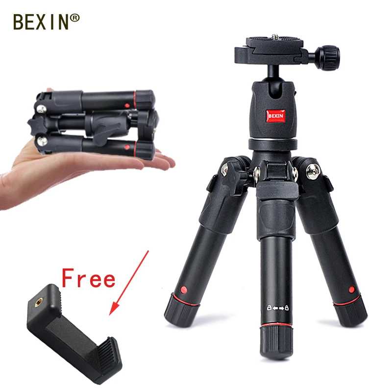  BEXIN mini tripod dslr desktop camera phone stand tripod flexible portable fold travel tripod for d