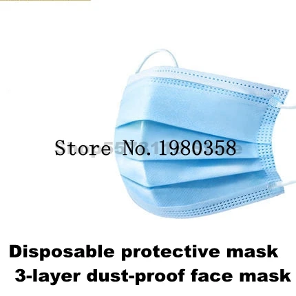 

3 Layer Non-woven Dust Face Mask Thickened Disposable Mouth Mask Dust Filter Safety Mask