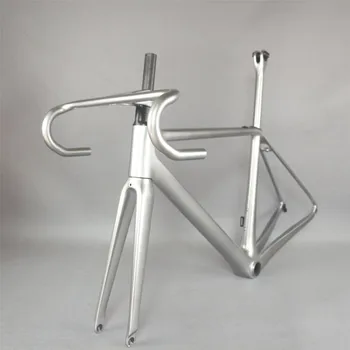 

DI2 compatible t800 and t1000 mixed tory carbon fiber electroplated silver paint inner cable bike frame FM629