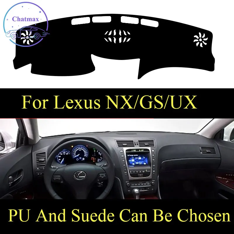 

Customize For Lexus NX/GS 04-18/UX 19-20 Dashboard Console Cover PU Leather Suede Protector Sunshield Pad
