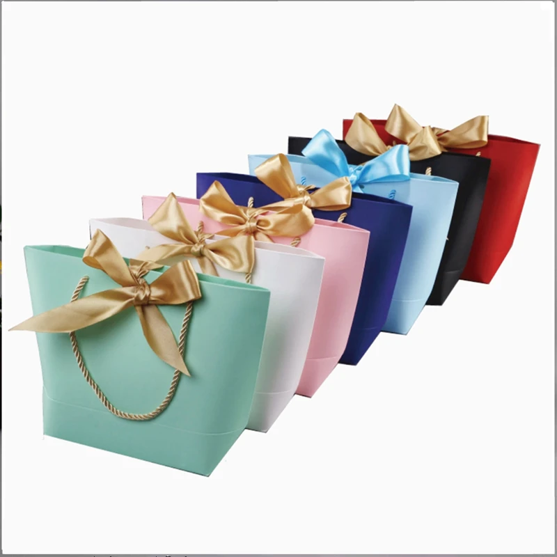 10 sacchetti regalo di carta piccoli con manico -  Italia