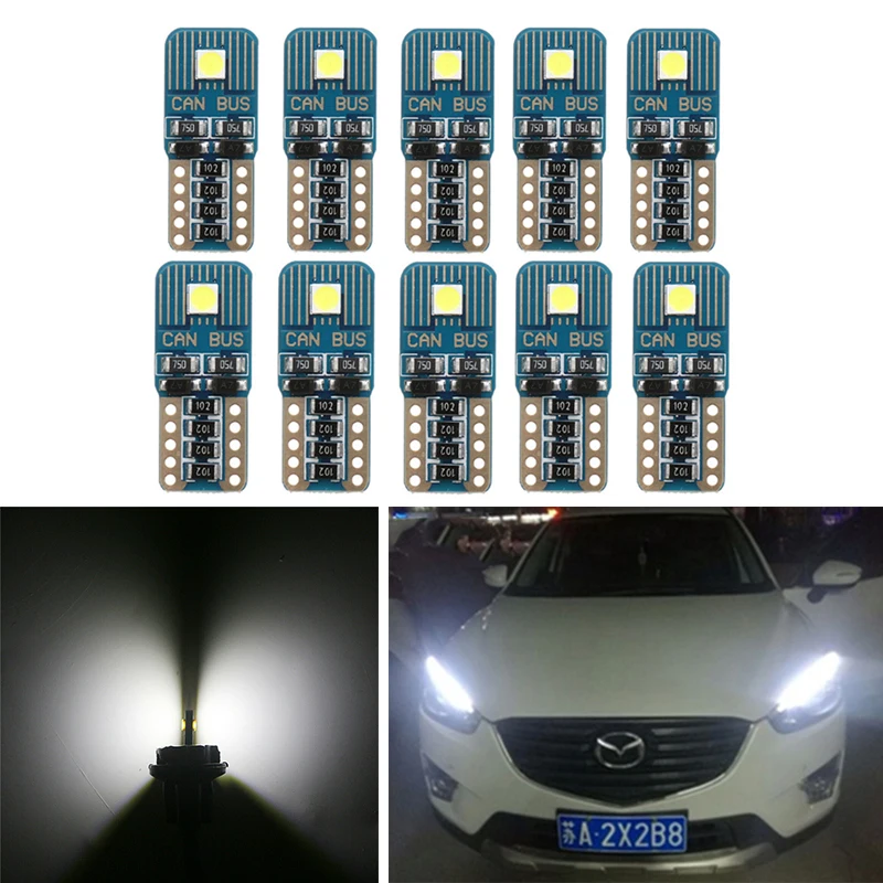 10 шт. T10 Canbus W5W 168 194 светодиодный автомобильный тормоз с клиновым разжимом свет лампы для Mazda 3 6 спойлер CX 5 CX5 CX-5 CX7 CX 7 CX3 2 323 626 Axela
