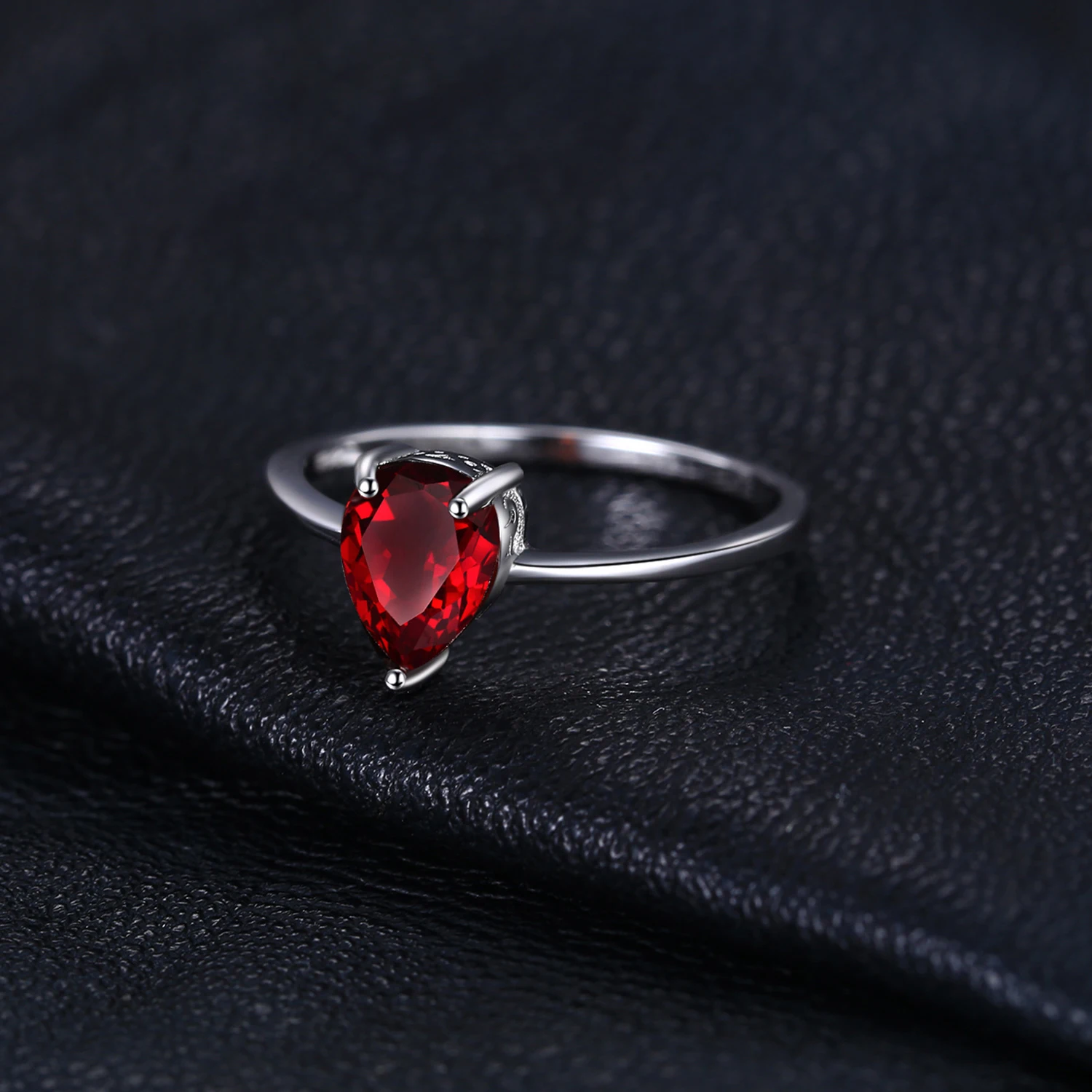 Jewelrypalace капли воды 1.6ct натуральный красный гранат Твердые 925 Серебряные кольца для Для женщин модные вечерние Красивые ювелирные изделия